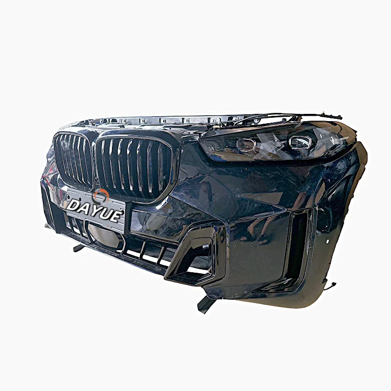 2023-2024  X5 G05LCI Car Front Bumper with Headlight Kit and Radiator Electronic Fan Surround Plastic g05 body kit