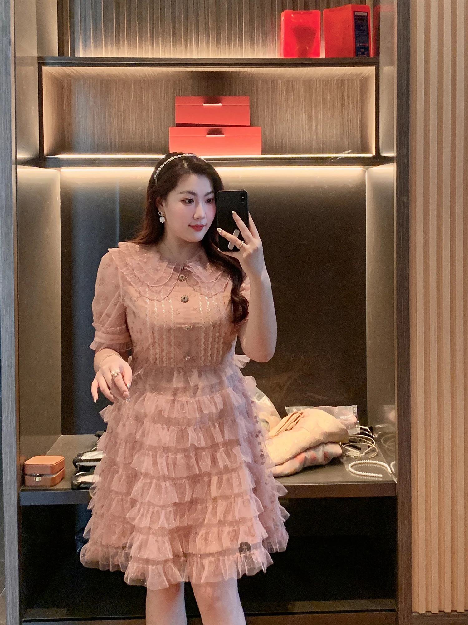 

Женский топ Glec премиум-класса больших размеров Dr Ele с кружевным торт Sle Dr с цветочным принтом Godd Sle, повседневный свободный крой