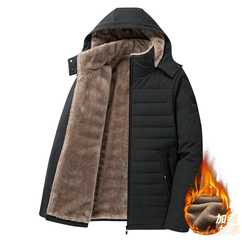 Plus Size 5XL inverno antivento caldo giacca in pile spesso uomo moda Casual cappotto uomo marca Outwear Outdoor Classic Jacket Men