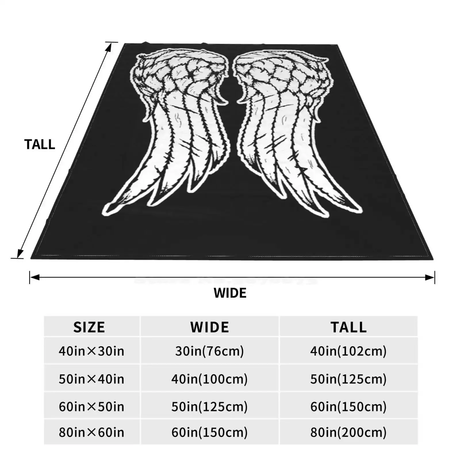 

Dixon Wings Creative Design Light Thin Soft Flannel Blanket Daryl Dixon Zombies Zombie Apocalypse Angel Wings