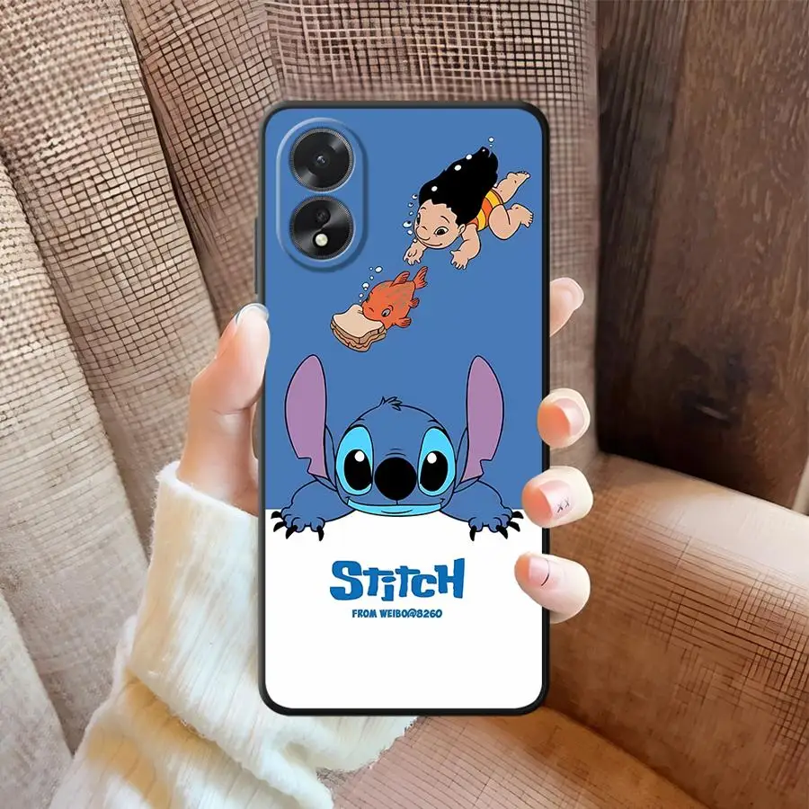 Coque arrière souple Disney Stitch, étui pour Oppo Reno A74 A98 A78 A93 Reno 4F 5 6 7 8 10 11 14 A76 A96 A84 F9 F11 F29 A83