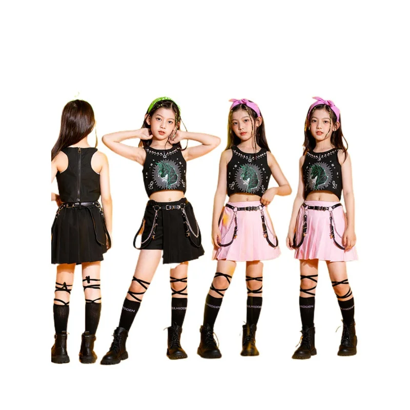 

Girls' jazz children's hip-hop performance costumes street dance sets fashion shows trendy handsome