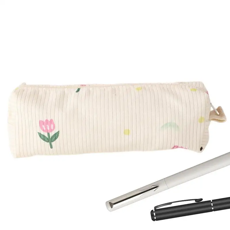 Estuche de lápices multiusos, bolsa pequeña con cremallera, elegante, papelería escolar