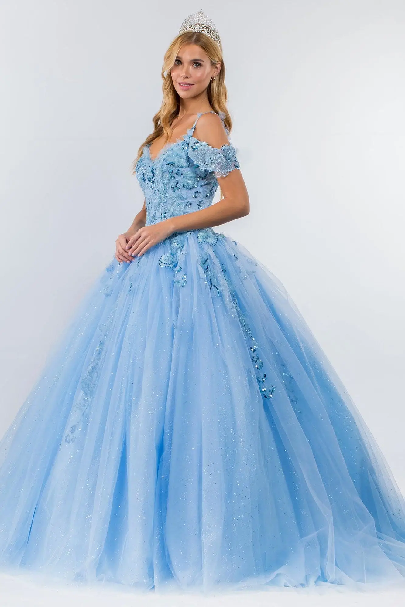 2024 3D Flowers Off the Shoulder Quinceanera Długa sukienka z cekinami Suknia balowa Słodkie i puszyste 15 Sukienki na przyjęcie z okazji ukończenia szkoły