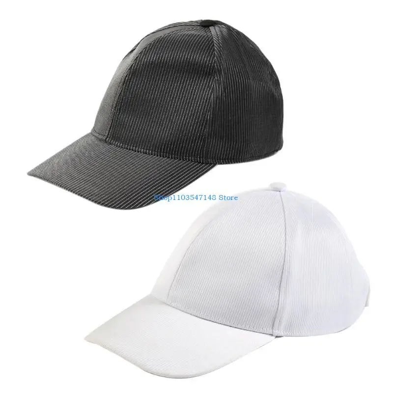 

P88B Glitter LED Glowing Disco Baseball Cap Disco Ball Hat for DJ Fiber-Optic Cap Hat