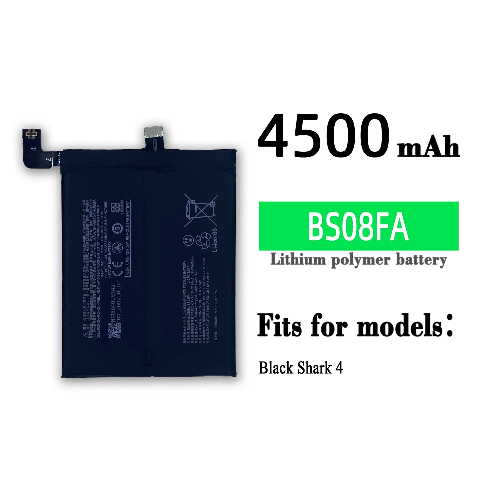 

NEW BS08FA Replacement battery for Xiaomi Black Shark 4 Phone batteries