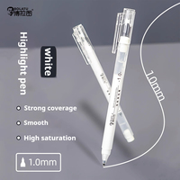 1.0mm White Ink Gel Pen Highlight Marker Pen 3/5Pcs Fine Tip for Student Stationery Drawing Manga Art Writing School Supplies
