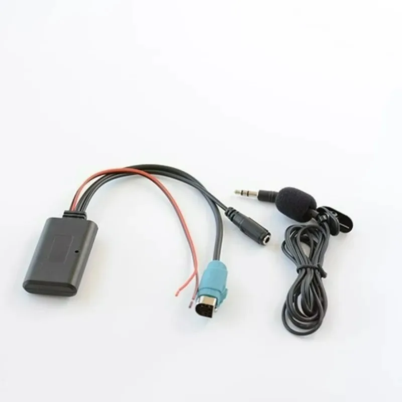 QGB para Alpine IDA-X001 IVA-205R 12V módulo Bluetooth de coche Cable de AUX-IN adaptador de audio inalámbrico de repuesto