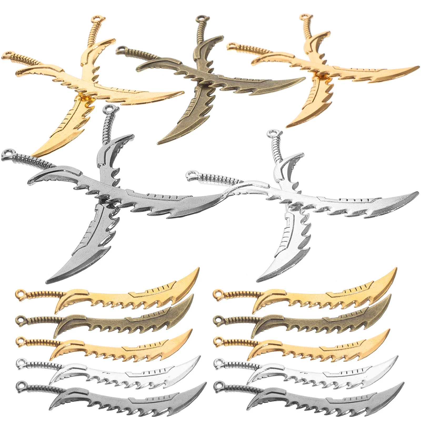 

30pcs Vintage Pendant Alloy Charms Necklace Bracelet Earrings Crafts DIY Jewelry Gifts Swords Lovely Accessories