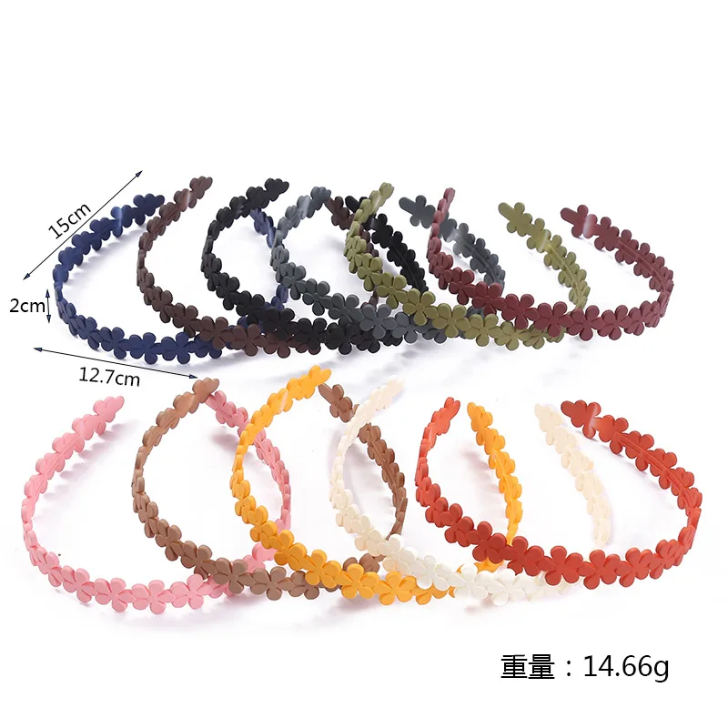 2022 New Fashion All-match Acrylic Sweet Flower Headband Hairbands for Women Girl Clamp Hair Accessorie Headwear Wholesale