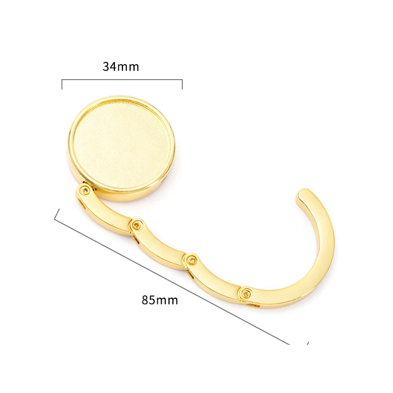 Portable Folding Bag Hanger Handbag Hook Holder Table Hook Alloy Purse Bag Holder Circle Shape Bag Hook Travel Outdoor Accessori