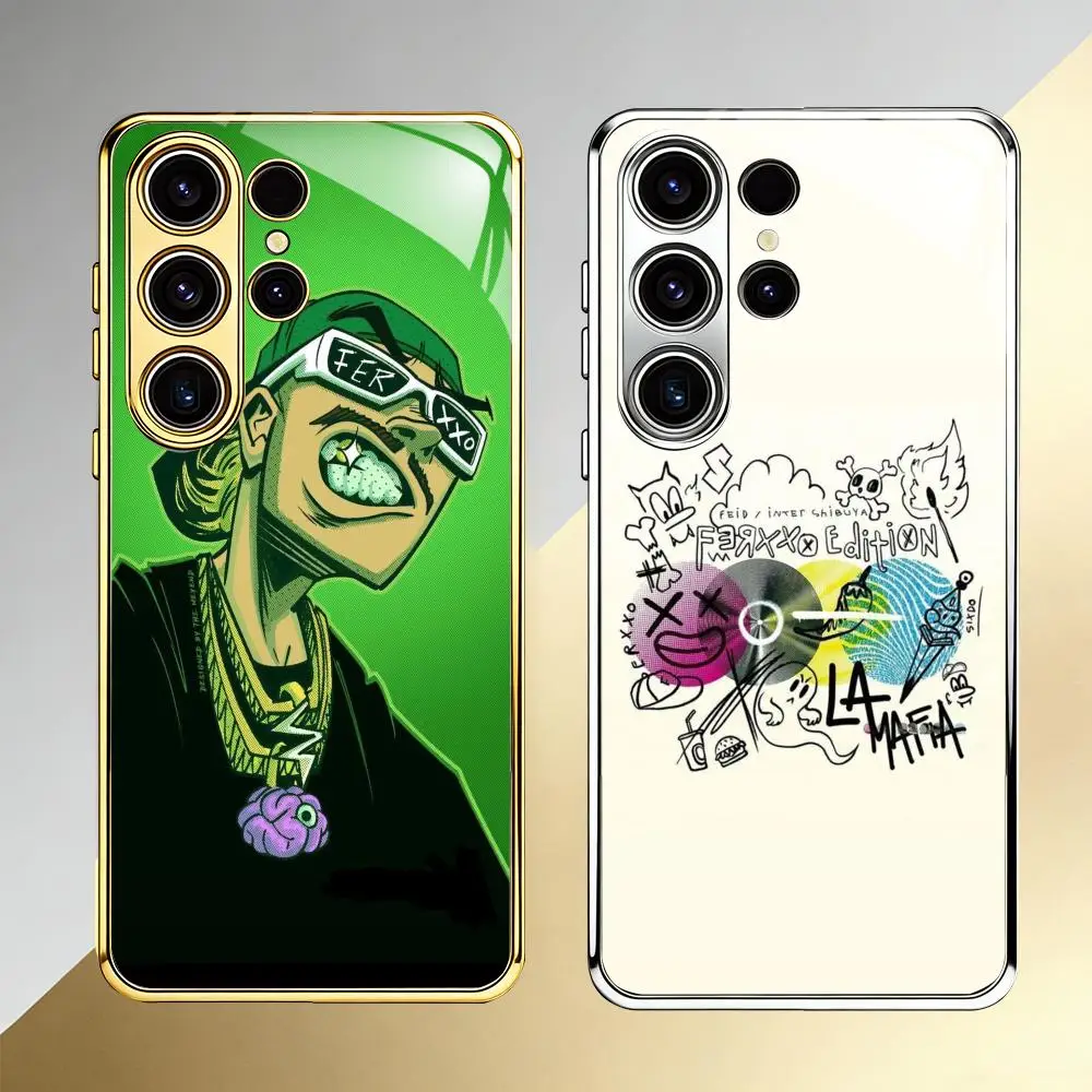 Singer F-Feid -Ferxxo SIXDO Phone Case For Samsung S26 S25 S24 S23 S22 S21 Plus Ultra FE Edge Electroplated glass