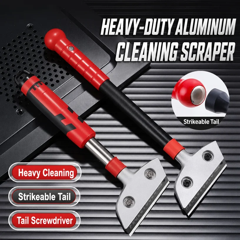 Portable Aluminum Alloy Cleaning Shovel Knife Wallpaper Paint Tiles Flooring Scraper Remover With SK-5 Blade Home Cleaning Tools