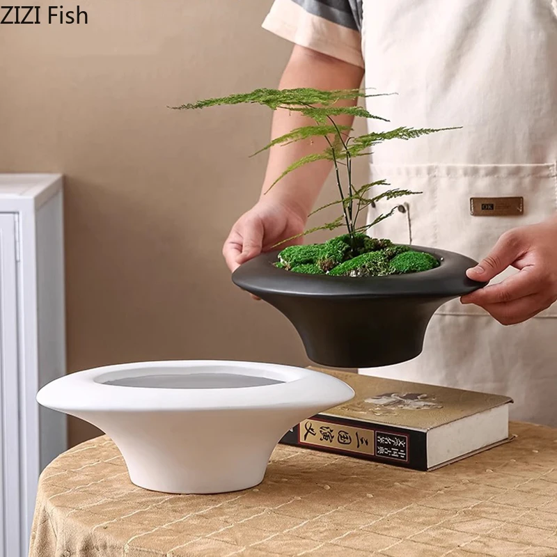 

Minimalist Elliptical Ceramic Vase Plant Pots Table Decoration Flower Arrangement Creativity Floral Vases Room Aesthetic Decor