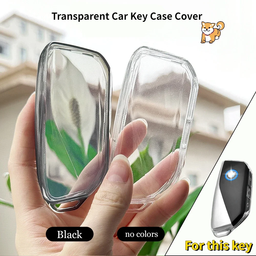 Transparent Car Key Case Cover for BMW X7 G07 2023 and BMW 7 Series Ix XM I7 X7 2023 2024