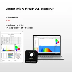 Niska cena HPCS-310 Lux Spectrum Meter Sensor również test CCT CRI z oprogramowaniem