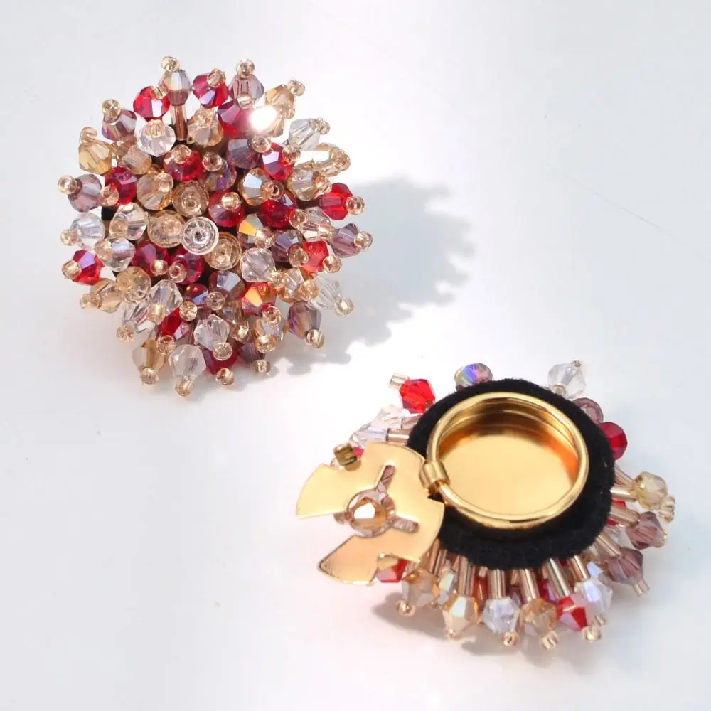 Gifts Handmade Crystal Cufflinks Crystal DIY Shirt Button Clip Beads Sewing-free Cufflinks Decorative Buttons Evening Wear