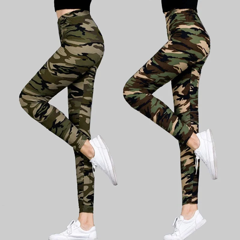 Ngụy Trang Legging Nữ Cao Cấp Tập Thể Dục Quần Legging Nữ In Hình Lụa Quần Legging Nữ Quần SA0029