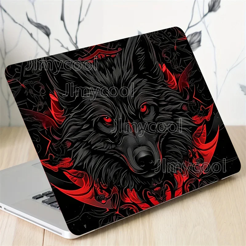 

2 шт., художественные наклейки для ноутбука с волком, защитная крышка, универсальный кожаный нетбук, не многоразовые полевые бумажные наклейки для ноутбука, наклейка