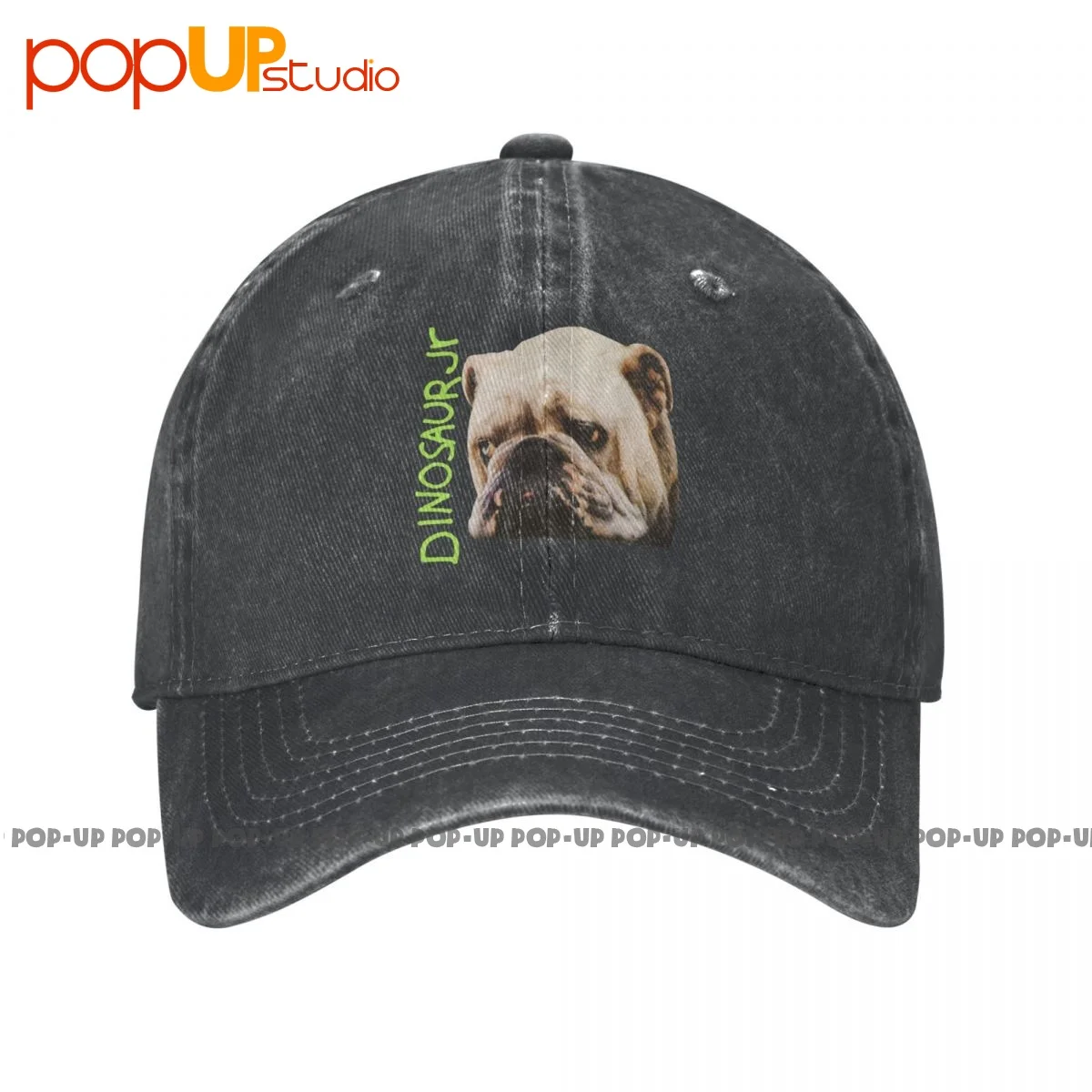 

Dinosaur Jr 1992 Bulldog Concert Tour Washed Denim Baseball Cap Trucker Hats Print Comfortable