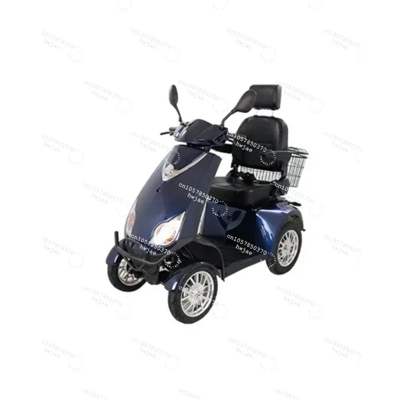 Four-wheeled electric vehicle for middle-aged and elderly people, home transport for children, double moped.
