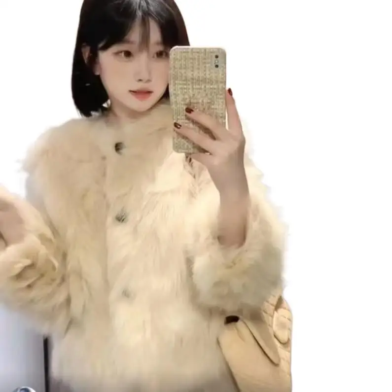 

2025 Women's Clothing Fox Fur Short Faux Fur Coat Winter New 1130