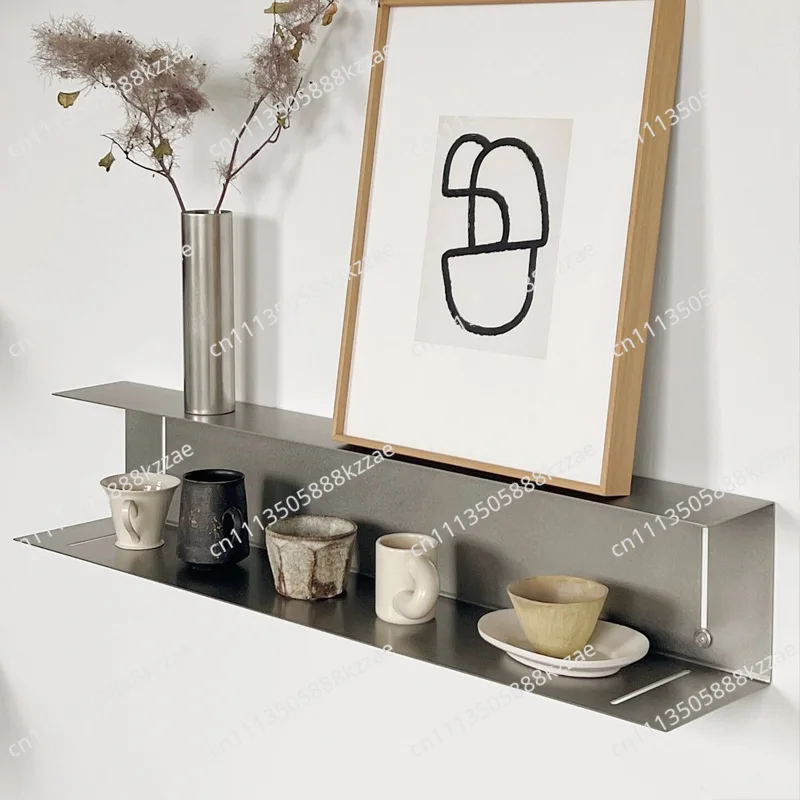 Stainless Steel I-Shaped Wall holder Floating Display Rack for Shop Modern Industrial Storage Solution Space-Saving Decor Shelf
