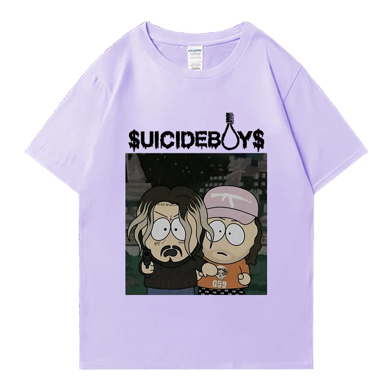 Camiseta con estampado de Suicideboys G59 para hombres y mujeres, ropa de calle vintage de gran tamaño, de algodón, de manga corta, 2024