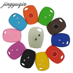 jingyuqin Silicone Key Case For Renault Megane Modus Laguna Duster Logan DACIA Sandero Fluence Clio Kango for Niaan Almera Opel