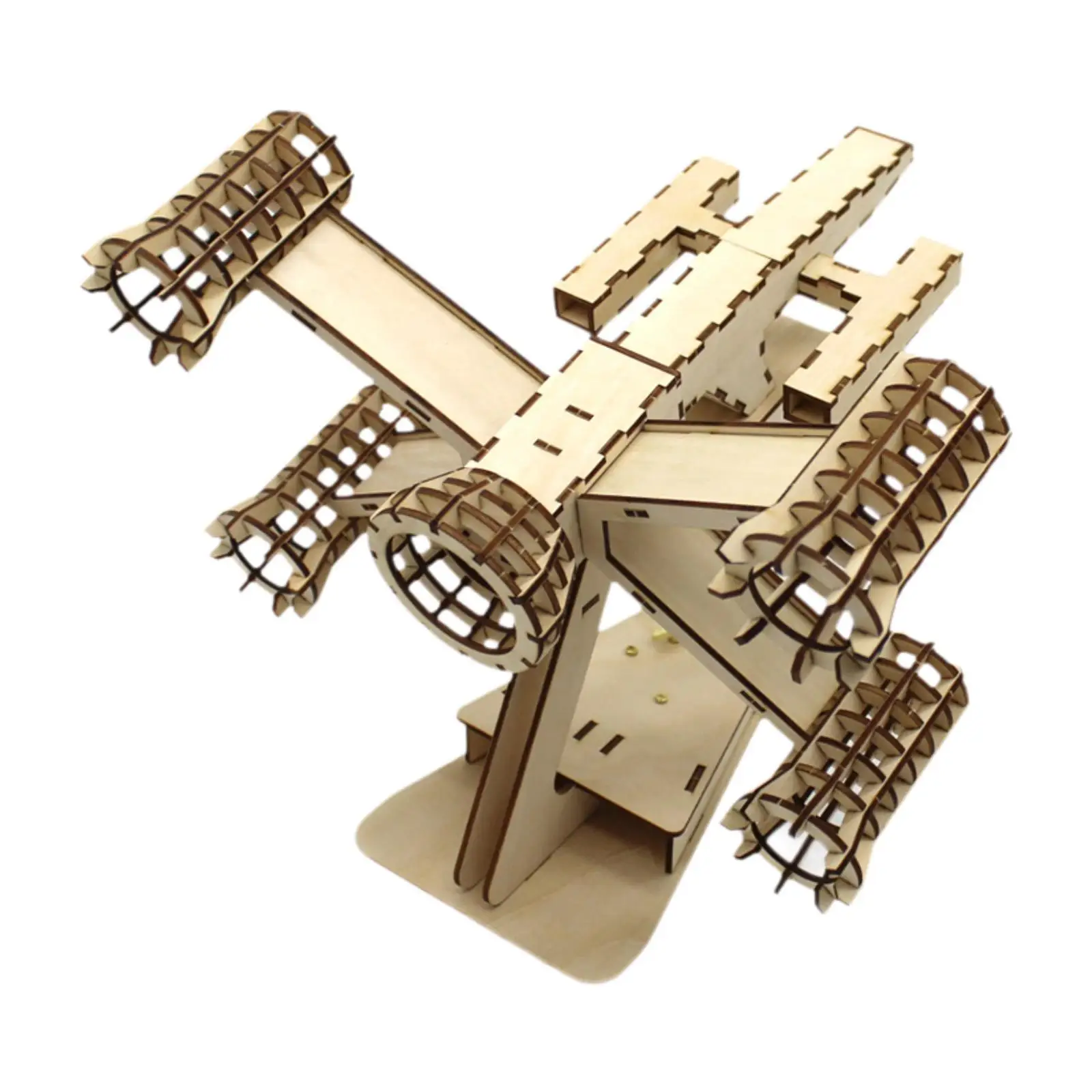 Kit de construcción de rompecabezas de nave espacial de madera, juguete de ensamblaje de madera 3D para regalo de cumpleaños