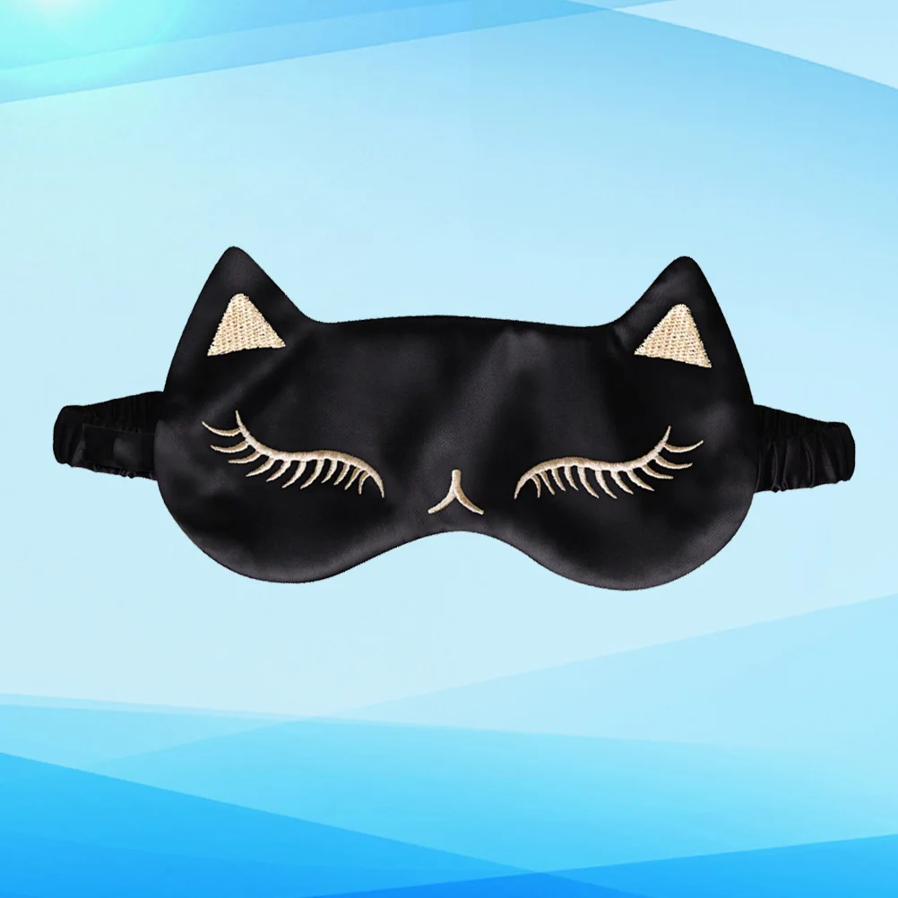 

Silk Eyeshade Blindfold Lightweight Home Travel Eyemask Expression Printing Ice Compress Eye Fatigue Relief Solution