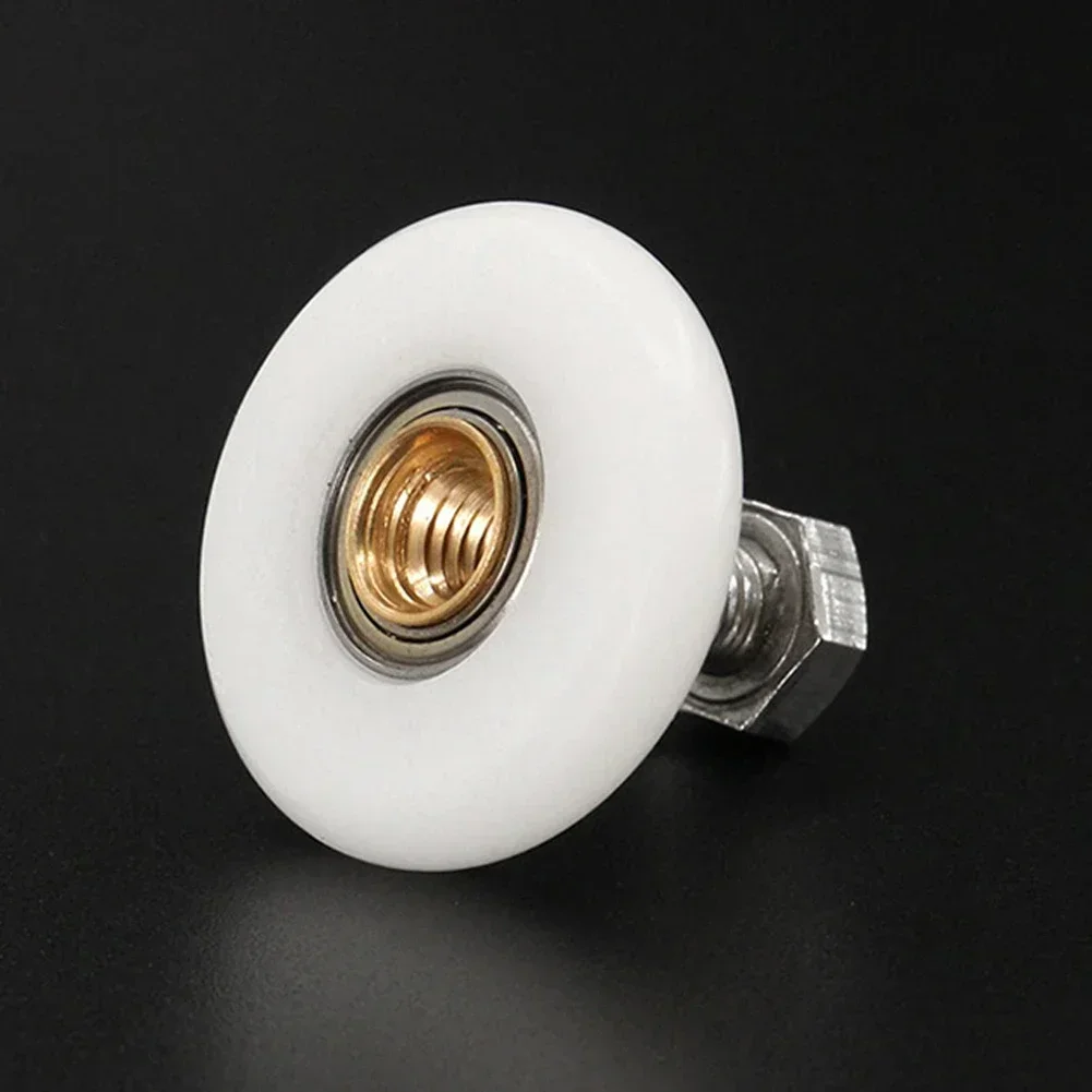 4pcs Shower Room Pulleys Set Bathroom Sliding Glass Door Wheels Nylon Copper Roller 20mm 23mm 25mm 27mm
