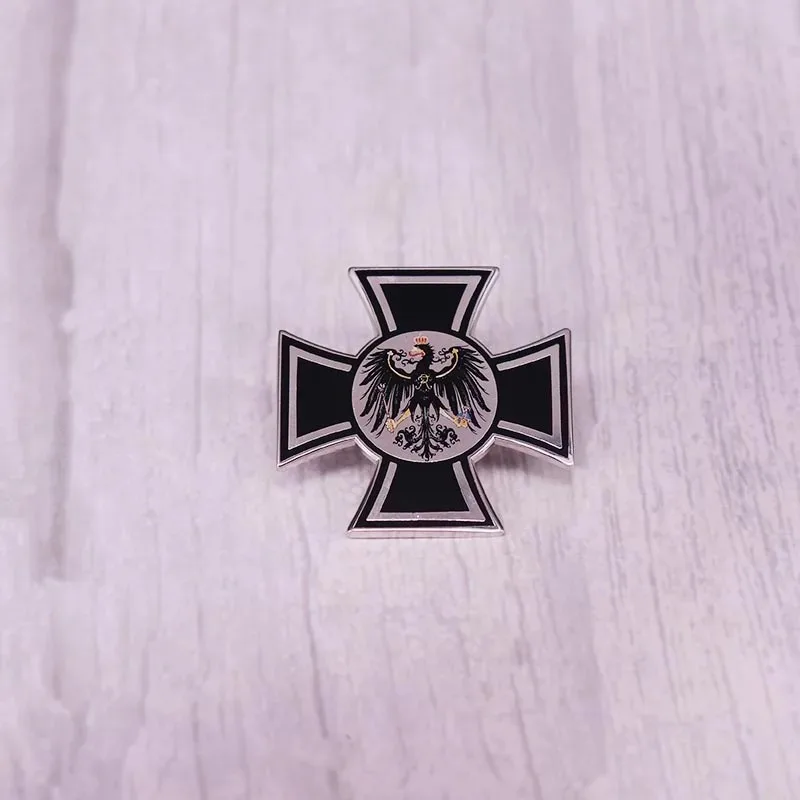 1 قطعة هدية وطنية شعبية الألمانية النسر التلبيب دبوس كايزر فيلهلم معركة العلم الحرب البروسية شارة بدبوس جودة عالية #4