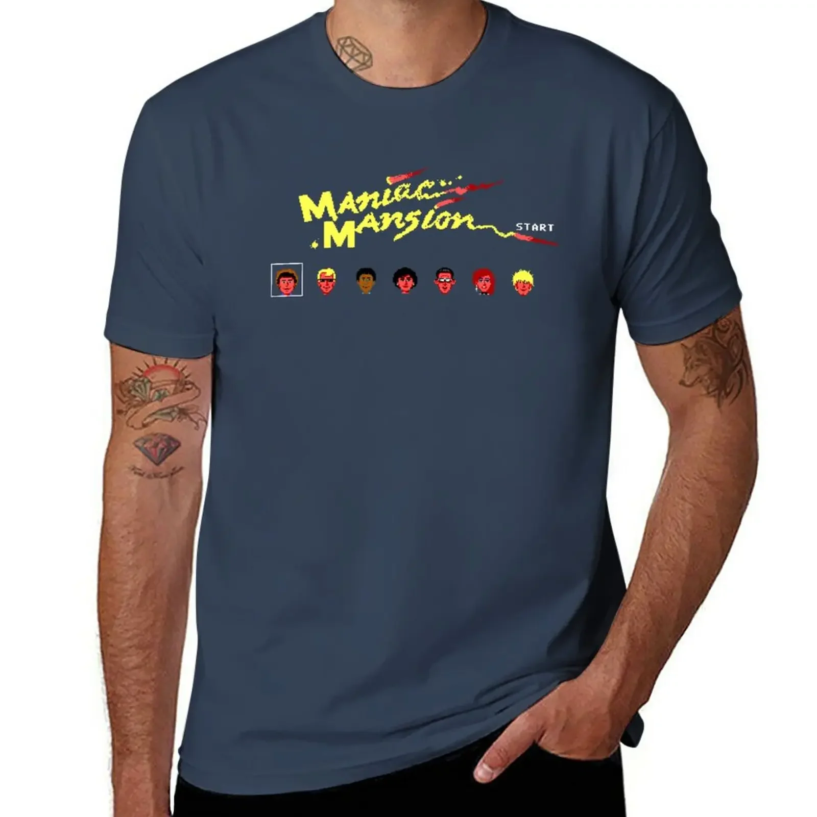 

Maniac Mansion T-Shirt sweat quick-drying new edition customs design your own men t shirts