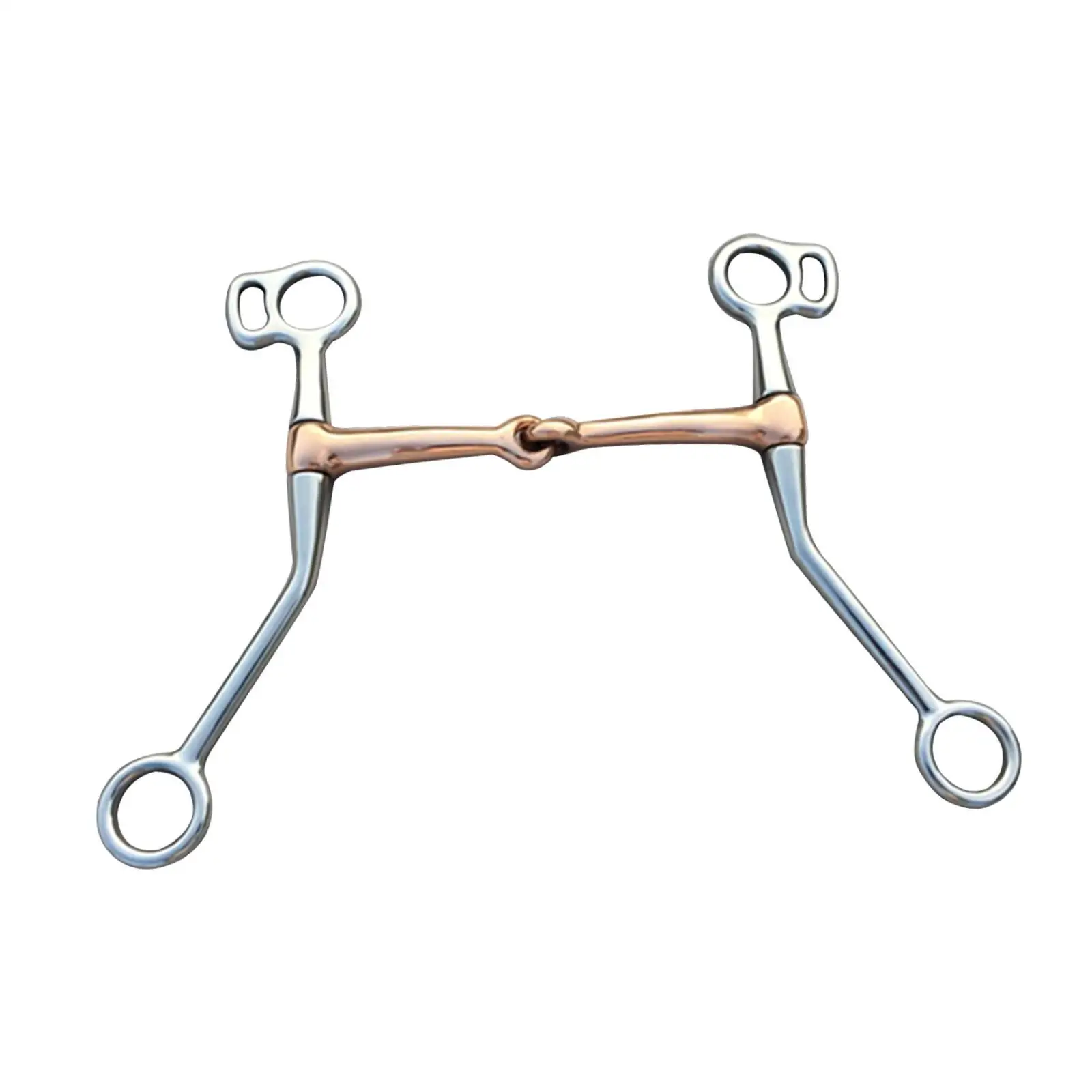Horse Tack Full Cheek Snaffle Bit H Shape Stainless Steel Copper Mouth Equestrian Gear for Riding Control