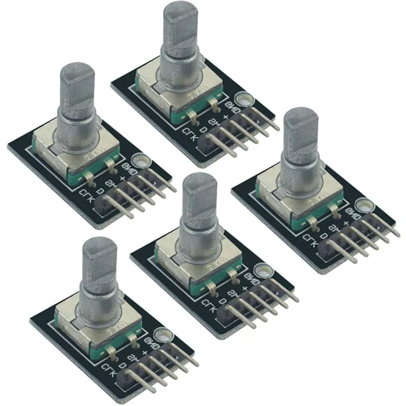5 pz KY-040 HW-040 360 Gradi Rotary Encoder Modulo Interruttore Sensore di Mattoni Interruttore di Sviluppo Potenziometro manopola Kit per Arduino