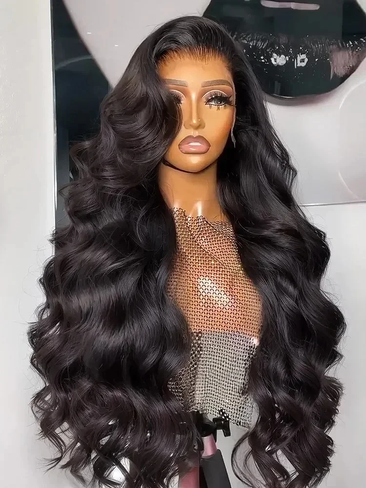 

38 40 42 Inch Human Hair Body Wave Lace Front Wig 13×4 Glueless 200 Density 13x6 HD Transparent Lace Frontal Wig For Women Sale