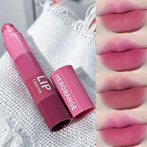 Kit de lápiz labial mate 4 en 1, tinte de labios rojo Sexy de terciopelo, taza antiadherente, lápiz labial multicolor, juego de cosméticos para maquillaje de labios