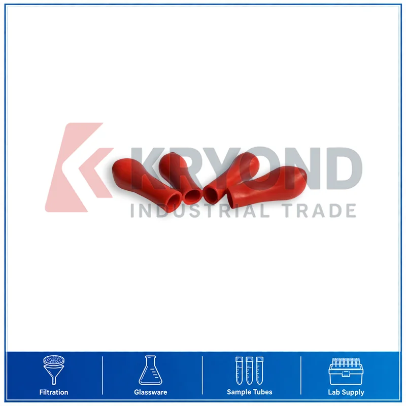 Laboratory Red Rubber Bulb Head Suction Ball for Dropper Pipette Glass Bottle Consumable 100pcs Pack Set Research Application