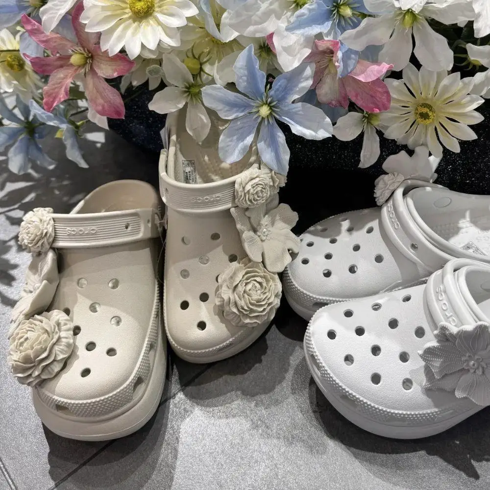

Hot Shoe Charms Flower Hole Shoe Buckle PVC Fashion New Style Bouquet Classic Shoe Charms Set DIY Shoe Flower Set Women Gifts