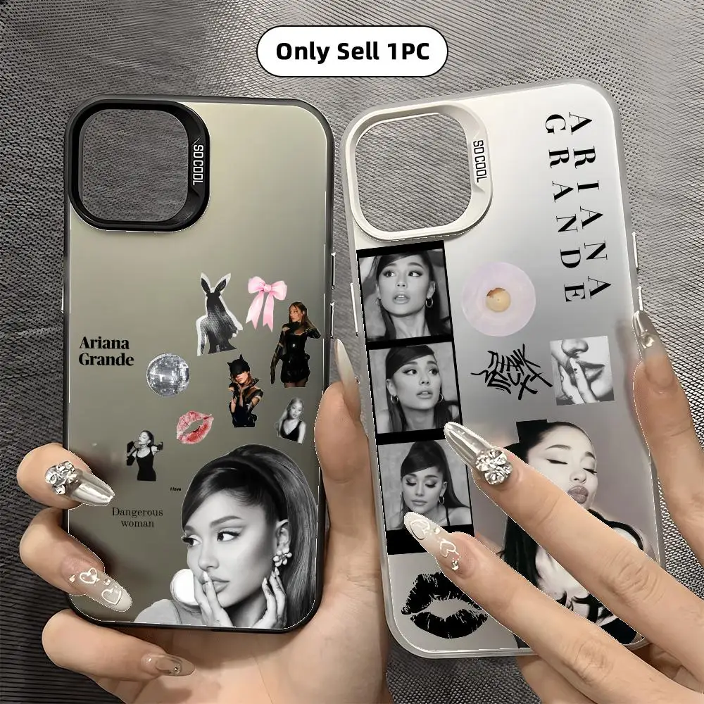 A-Ariana Grande Singer Phone Case For IPhone 17 16 15 14 13 12 11 Pro Max Air Matte Laser Aurora Shockproof Phone Case