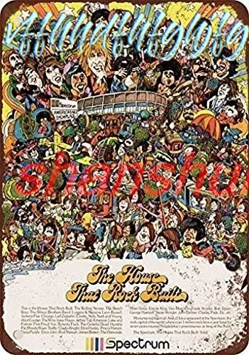 8 x 12 Metal Tin Sign 1974 Philadelphia Spectrum Rock Concerts Vintage Look Reproduction Wall Decor HAI sign