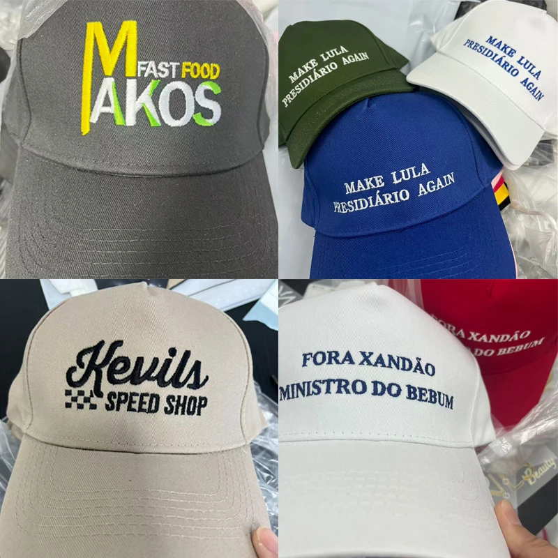 3pcs Customizable Baseball Cap With your Business Work Logo Custom Hats Cotton Breathable Team slogan DIY Print Embroidered Caps