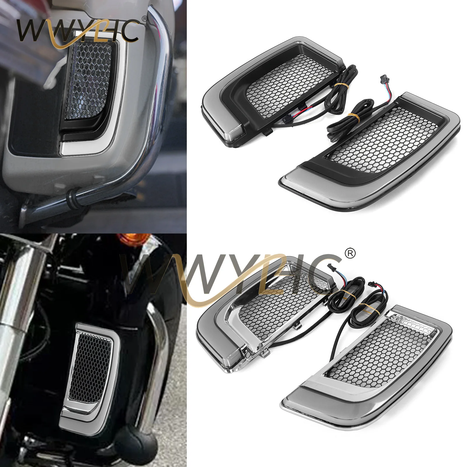 Modified LED Shin Guards Decorative Turn Signals Are Suitable for Highway Double Lights