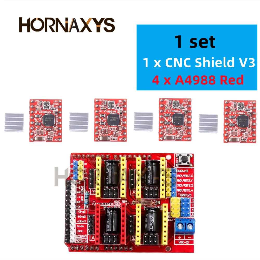 Imagem -06 - Cnc Escudo v3 Máquina de Gravura com Cabo Usb Driver Placa de Expansão Impressora 3d Arduino Uno r3 Drv8825 A4988 Pcs