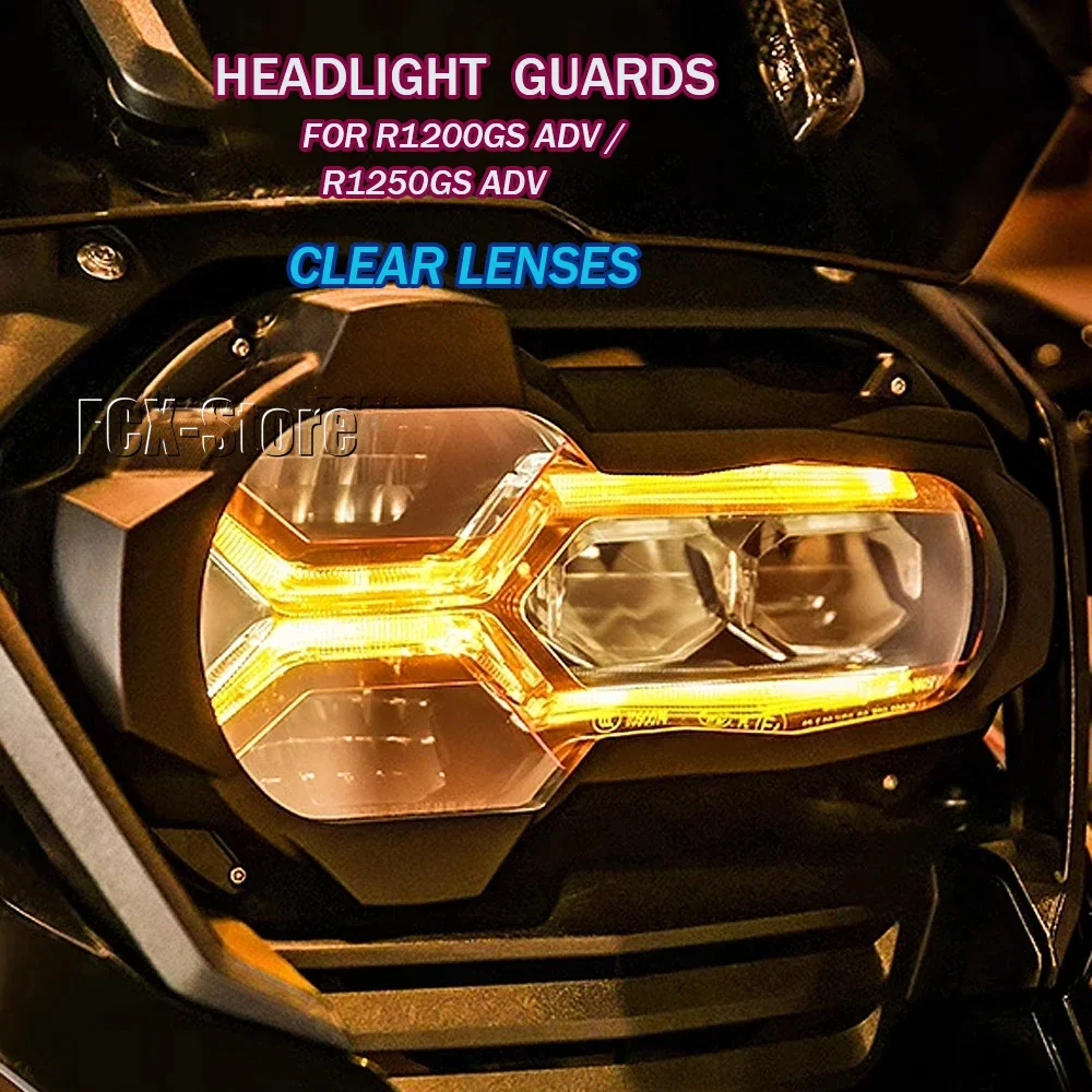 For BMW R1200GS LC Adventuer R1250GS R 1200GS 1250GS ADVENTUER Motorcycle Headlight Protector Guard Orange Fluorescent Covers