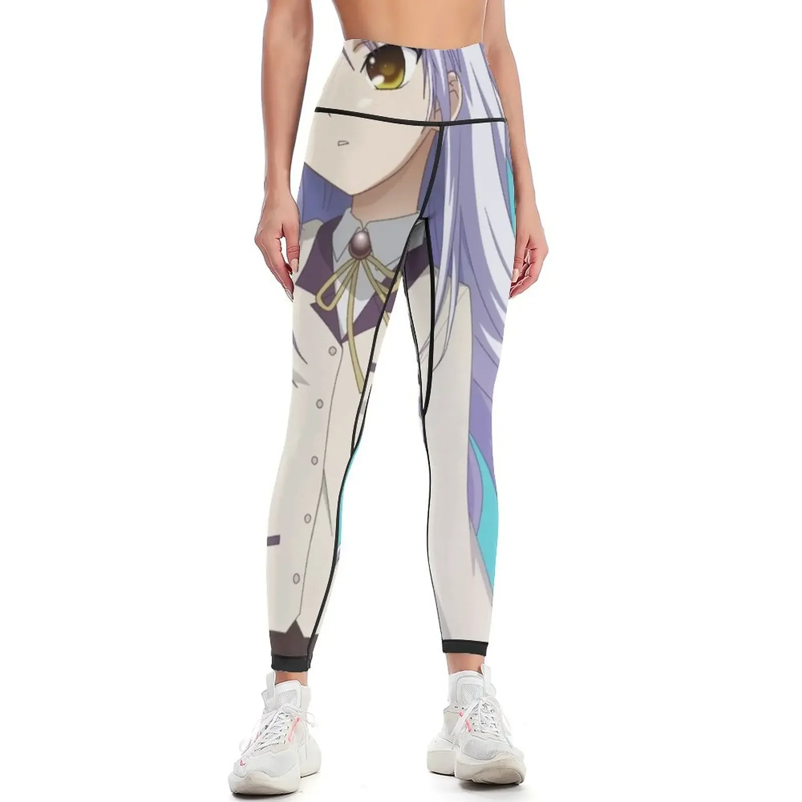 

Kanade Tachibana Angel Beats Card Anime Leggings Fitness woman Women's gym gym sportswear woman Womens Leggings