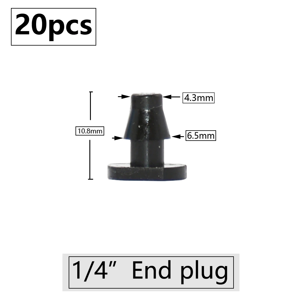 Garden Hose Water Connector Drip Irrigation For 1/4\'\' & 1/8\'\' Tube Hose Fitting Tees Cross Eng Plug Joint Barbed Accessories