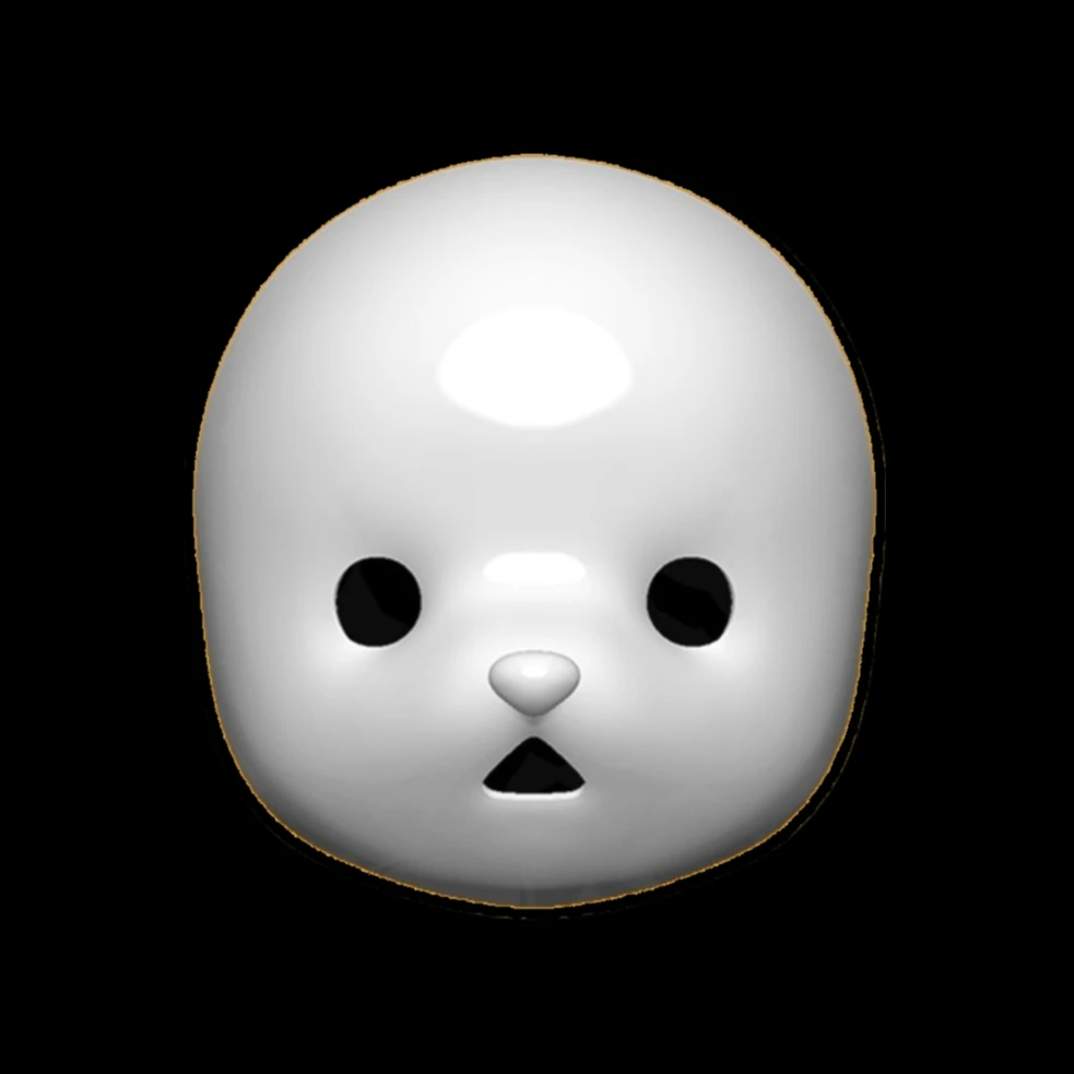 

Base Mask Semi-realistic Animal Costume Skull, Doll Wind, Beanie Eyes, Cute Cos Mask