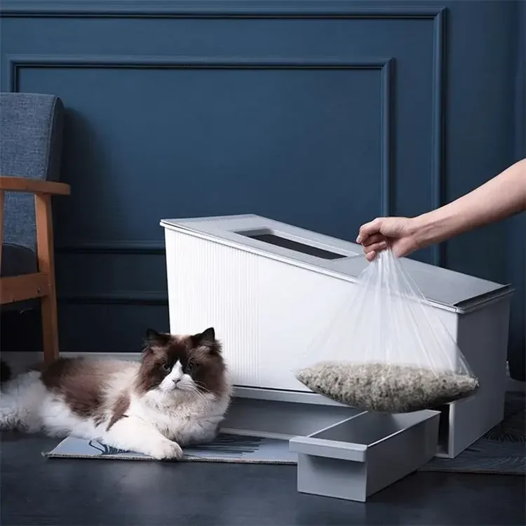 

Luxury Large Automatic Cat Lit-ter Toilet Auto Smart Intelligent Self Cleaning Cat Lit-ter Box For Cat Toiler